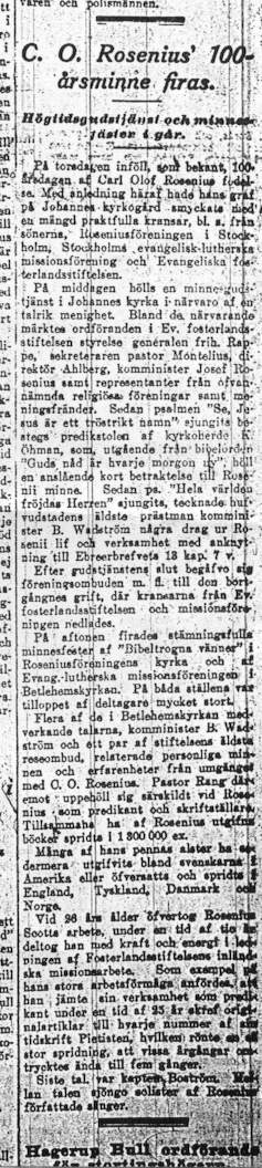 Artikel hmtad ur SvD 4/2 1916